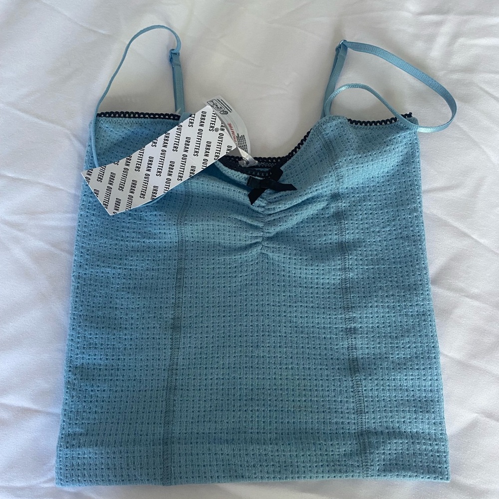 Urban Outfitters Light Blue Camisole with Navy Accents